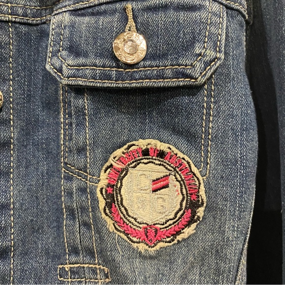 Coogi Embroidered Denim Patch Jacket Dark Blue Large - Picture 7 of 11